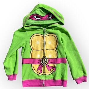 Ninja Turtle (Pink) Nickelodeon Full Zipper Mesh Hoddie Jacket Size 4/5
